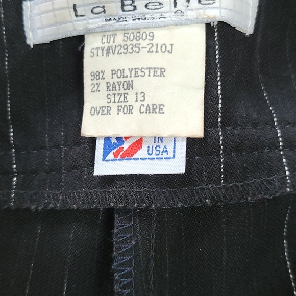 Le Belle womans Black dress slacks straight leg - Picture 5 of 6